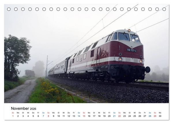 Produktbild: U-Boot trifft Babelsbergerin. Die Baureihen 118 und 119 der Deutschen Reichsbahn (Tischkalender 2026 DIN A5 quer), CALVENDO Monatskalender
