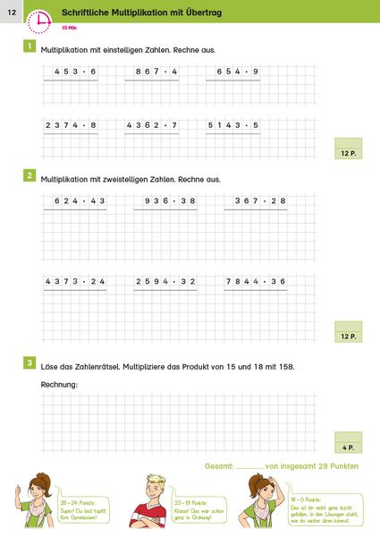 Sicher ins Gymnasium 15-Minuten-Kurztests Mathematik 4. Klasse