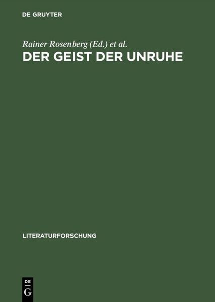 Produktbild: Der Geist der Unruhe