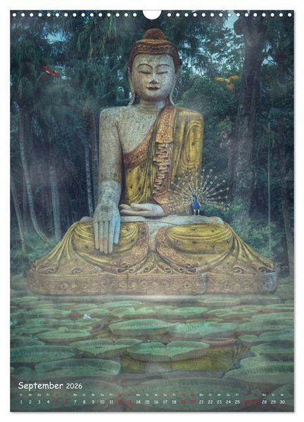 Produktbild: Kraft mit Buddha (Wandkalender 2026 DIN A3 hoch), CALVENDO Monatskalender