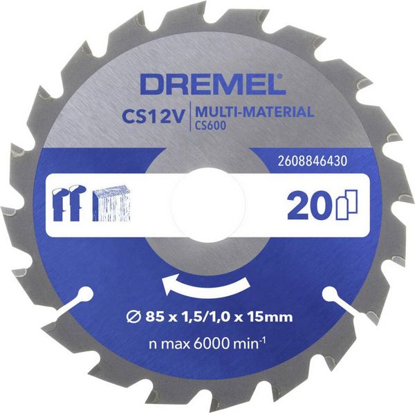 Produktbild: Dremel Multi Material Kreiss&auml;geblatt 85mm CS600 2608846430​ Kreiss&auml;geblatt 1St.
