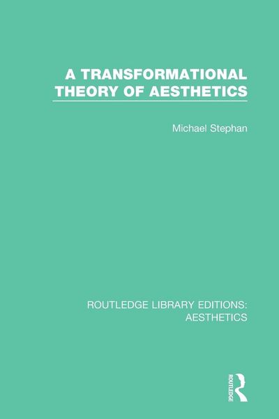 Produktbild: A Transformation Theory of Aesthetics