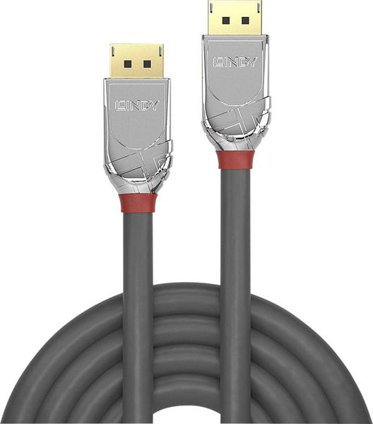 LINDY DisplayPort Anschlusskabel DisplayPort Stecker, DisplayPort Stecker 5.00 m Grau 36304  DisplayPort-Kabel