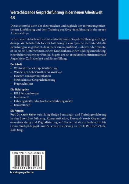 Produktbild: Wertschätzende Gesprächsführung in der neuen Arbeitswelt 4.0