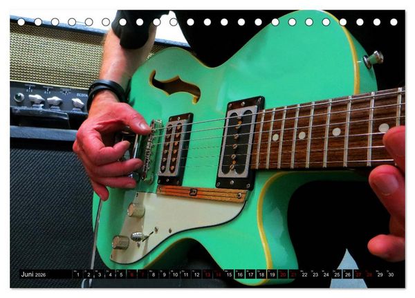 Produktbild: Gitarren und Amps - abgerockt (Tischkalender 2026 DIN A5 quer), CALVENDO Monatskalender