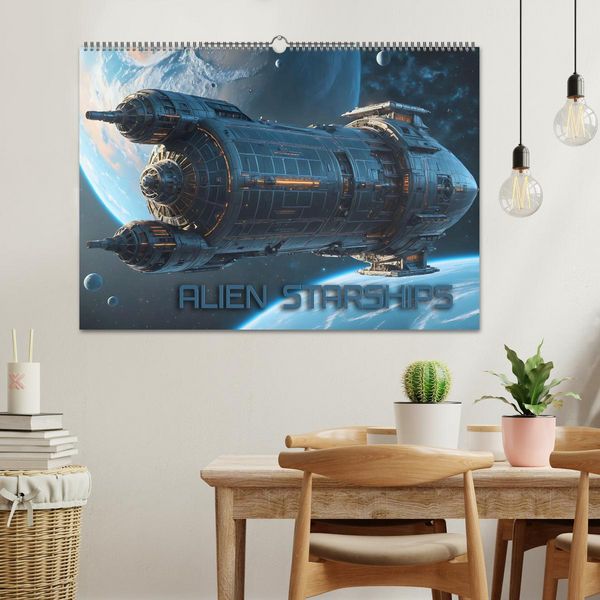 Produktbild: Alien Starships (Wandkalender 2026 DIN A2 quer), CALVENDO Monatskalender