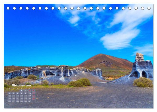 Produktbild: Lanzarote - Land der schwarzen Erde (Tischkalender 2026 DIN A5 quer), CALVENDO Monatskalender