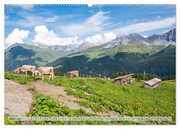 Produktbild: Arosa - Atemberaubende Bergkulissen (Wandkalender 2026 DIN A2 quer), CALVENDO Monatskalender