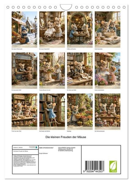 Produktbild: Die kleinen Freuden der M&auml;use (Wandkalender 2027 DIN A4 hoch), CALVENDO Monatskalender