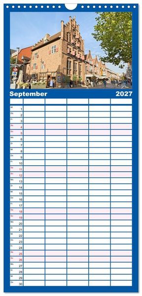 Produktbild: Familienplaner 2027 - Venlo mit 5 Spalten (Wandkalender, 21 x 45 cm) CALVENDO