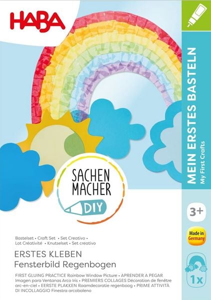 Produktbild: HABA 2013239 - SachenMacher DIY: Erstes Kleben Fensterbilder Regenbogen, Erstes Basteln