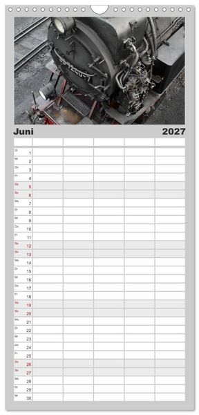 Produktbild: Familienplaner 2027 - Die Brockenbahn mit 5 Spalten (Wandkalender, 21 x 45 cm) CALVENDO