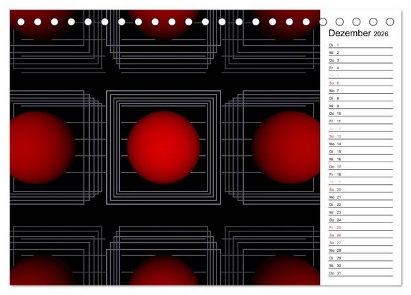 Produktbild: Mit Geometrie durch das Jahr (Tischkalender 2026 DIN A5 quer), CALVENDO Monatskalender