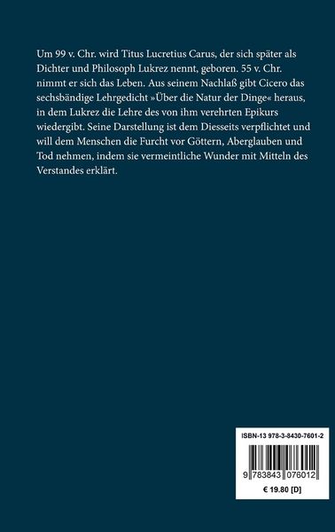 Produktbild: &Uuml;ber die Natur der Dinge