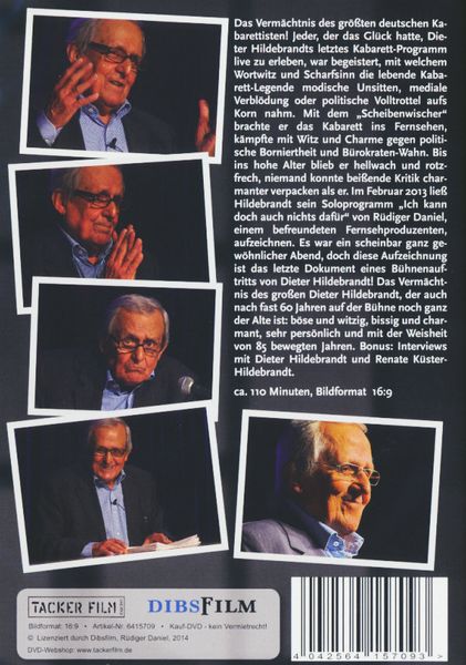 Produktbild: Dieter Hildebrandt - Ich kann doch auch nichts daf&uuml;r ...