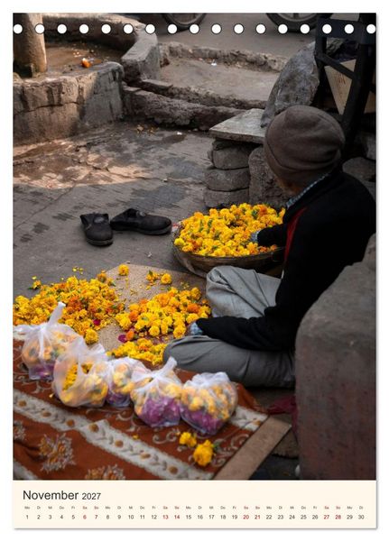 Produktbild: Stra&szlig;enleben in Rajasthan (Tischkalender 2027 DIN A5 hoch), CALVENDO Monatskalender