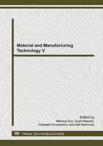 Produktbild: Material and Manufacturing Technology V