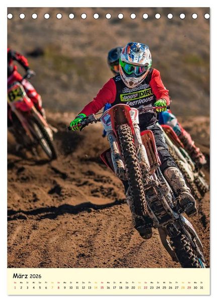 Produktbild: Motocross - einfach cool (Tischkalender 2026 DIN A5 hoch), CALVENDO Monatskalender