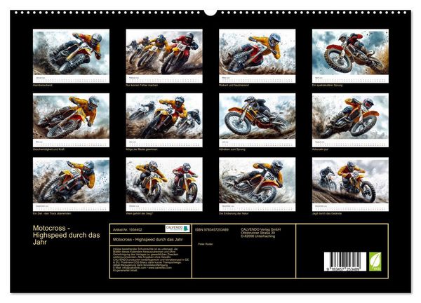 Produktbild: Motocross - Highspeed durch das Jahr (hochwertiger Premium Wandkalender 2026 DIN A2 quer), Kunstdruck in Hochglanz