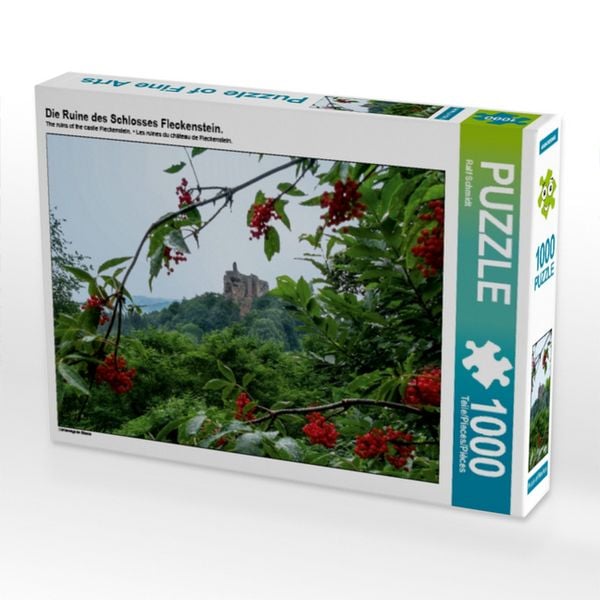 CALVENDO Puzzle Die Ruine des Schlosses Fleckenstein. | 1000 Teile Lege-Größe 64x48cm Foto-Puzzle für glückliche Stunden