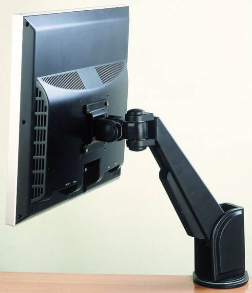Produktbild: SpeaKa Professional SP-1664312 Monitor-Tischhalterung 1 Display(s) 33,0 cm (13") - 55,9 cm (22") Schwarz Neigbar, Schwenkbar, Rotierbar, Ausziehbar