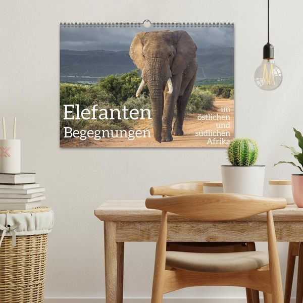 Produktbild: Elefanten Begegnungen im &ouml;stlichen und s&uuml;dlichen Afrika (Wandkalender 2026 DIN A3 quer), CALVENDO Monatskalender
