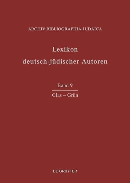 Produktbild: Lexikon deutsch-j&uuml;discher Autoren / Glas-Gr&uuml;n