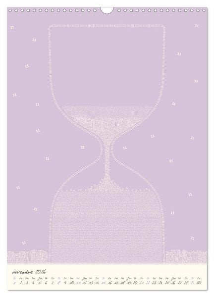 Produktbild: Les chiffres ruissellent tout au long de l'ann&eacute;e (Calendrier mural 2026 DIN A3 horizontal), CALVENDO calendrier mensuel