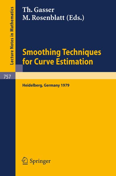 Produktbild: Smoothing Techniques for Curve Estimation