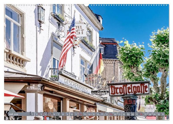 Produktbild: R&uuml;desheim - Rhein, Riesling, Romantik (Wandkalender 2026 DIN A2 quer), CALVENDO Monatskalender