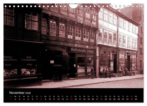Produktbild: Hildesheimer Schaufenster um 1900 (Wandkalender 2026 DIN A4 quer), CALVENDO Monatskalender