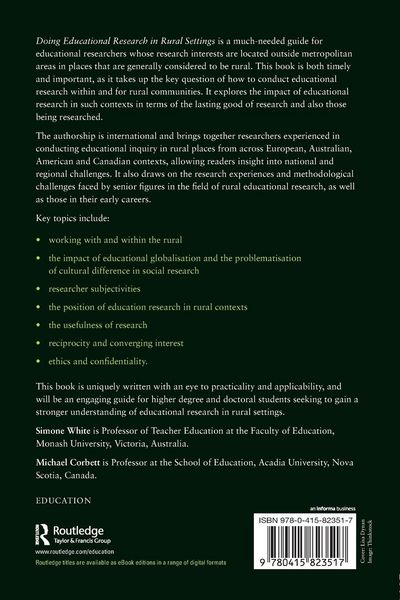 Produktbild: Doing Educational Research in Rural Settings