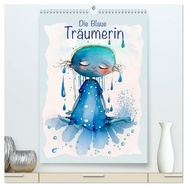 Produktbild: Die Blaue Tr&auml;umerin (hochwertiger Premium Wandkalender 2026 DIN A2 hoch), Kunstdruck in Hochglanz