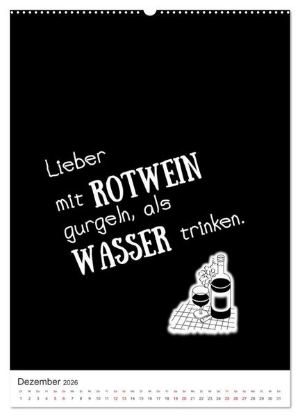 Produktbild: SPRUCH-Beutel voller Spr&uuml;che rund ums TRINKEN (hochwertiger Premium Wandkalender 2026 DIN A2 hoch), Kunstdruck in Hochglanz