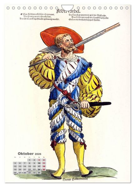 Produktbild: Landsknechte und Soldaten: Historische Uniformen (Wandkalender 2026 DIN A4 hoch), CALVENDO Monatskalender