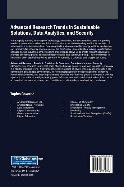 Produktbild: Advanced Research Trends in Sustainable Solutions, Data Analytics, and Security