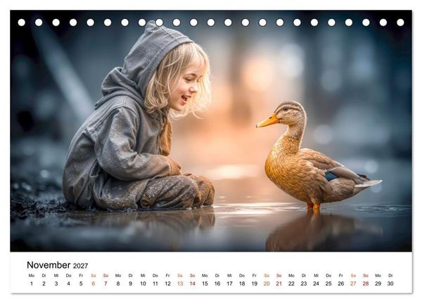 Produktbild: Kinder. Landkinder - Lebendig. Frei. Gl&uuml;cklich. (Tischkalender 2027 DIN A5 quer), CALVENDO Monatskalender
