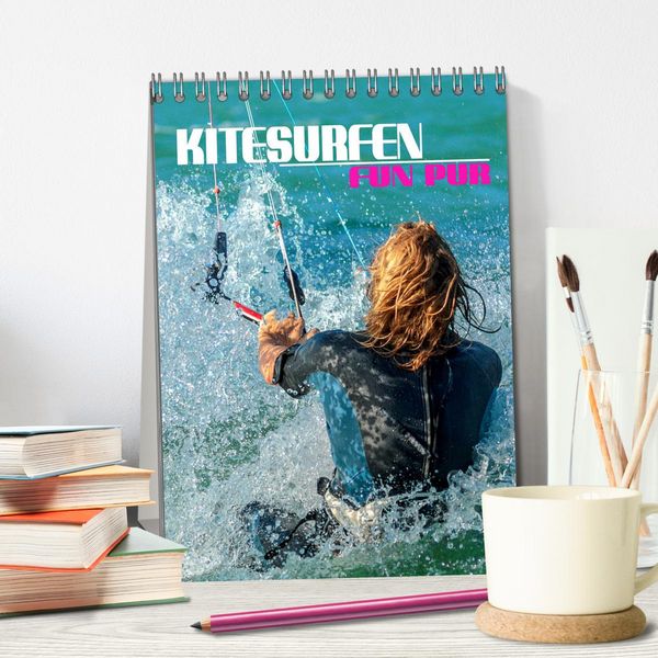 Produktbild: Kitesurfen - Fun pur (Tischkalender 2026 DIN A5 hoch), CALVENDO Monatskalender