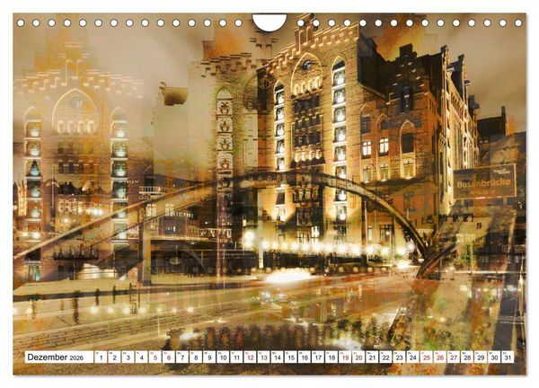 Produktbild: Hamburger GoldArt (Wandkalender 2026 DIN A4 quer), CALVENDO Monatskalender
