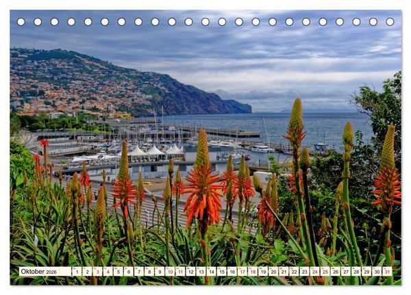 Produktbild: Funchal - Die Hauptstadt von Madeira (Tischkalender 2026 DIN A5 quer), CALVENDO Monatskalender
