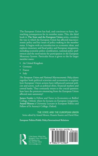 Produktbild: European Union and National Macroeconomic Policy