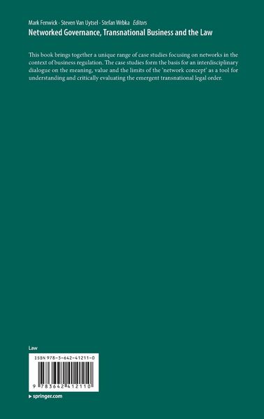 Produktbild: Networked Governance, Transnational Business and the Law