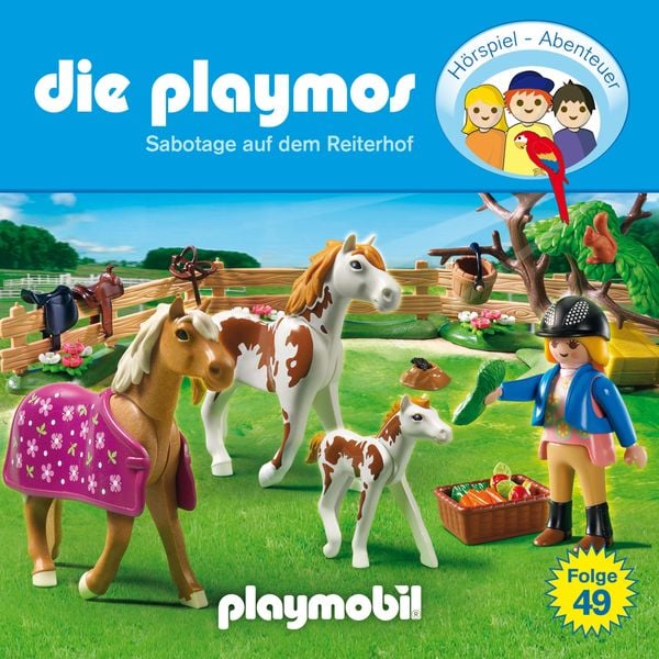 Produktbild: Die Playmos - Das Original Playmobil H&ouml;rspiel, Folge 49: Sabotage auf dem Reiterhof
