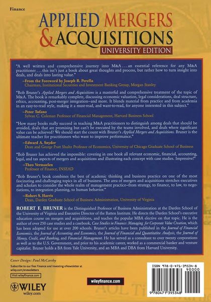 Produktbild: Applied Mergers and Acquisitions, University Edition