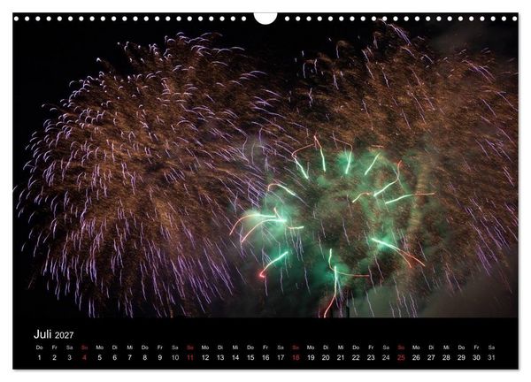 Produktbild: Feuerwerk (Wandkalender 2027 DIN A3 quer), CALVENDO Monatskalender