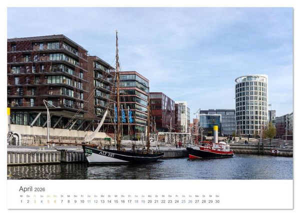 Produktbild: Die Elbmetropole Hamburg (Tischkalender 2026 DIN A5 quer), CALVENDO Monatskalender
