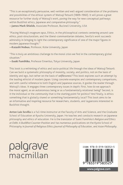 Produktbild: Watsuji Tetsur&ocirc;&rsquo;s Global Ethics of Emptiness