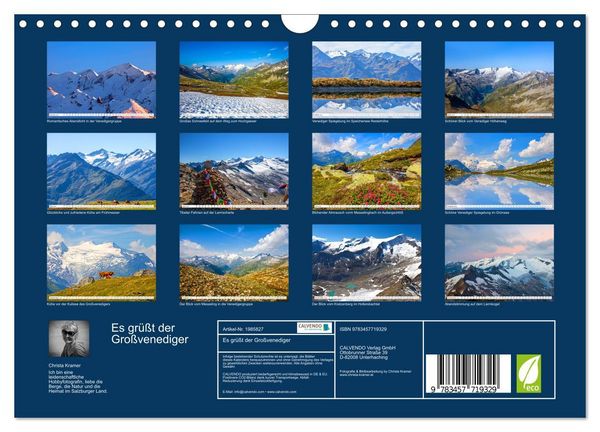 Produktbild: Es gr&uuml;&szlig;t der Gro&szlig;venediger (Wandkalender 2026 DIN A4 quer), CALVENDO Monatskalender
