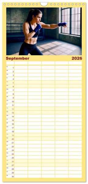Produktbild: Familienplaner 2026 - MMA Mixed Martial Arts mit 5 Spalten (Wandkalender, 21 x 45 cm) CALVENDO