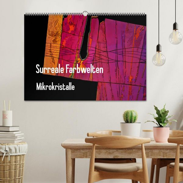 Produktbild: Surreale Farbwelten - Mikrokristalle (Wandkalender 2026 DIN A2 quer), CALVENDO Monatskalender